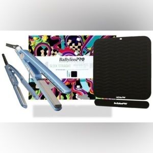 BaBylissPro Limited Edition 1 1/4" Flat Iron 1" Mini Flat Iron Silicone Heat Mat
